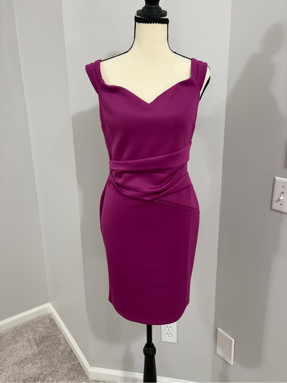 Lipsy Fuchsia Draped Midi Dress